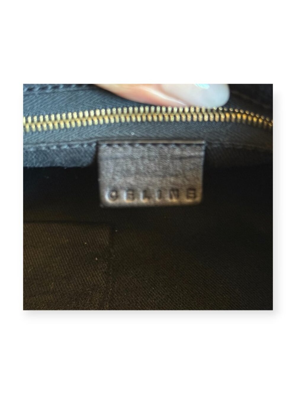 Vintage CELINE Dark Macadam Mini Baguette/Shoulder Bag - Picture 6 of 8